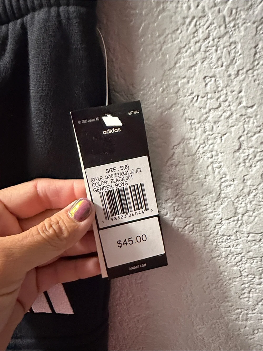 adidas Black  kids Cargo Jogger Pants
